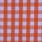 Lavender And Orange Cotton Yarn Dyed Check