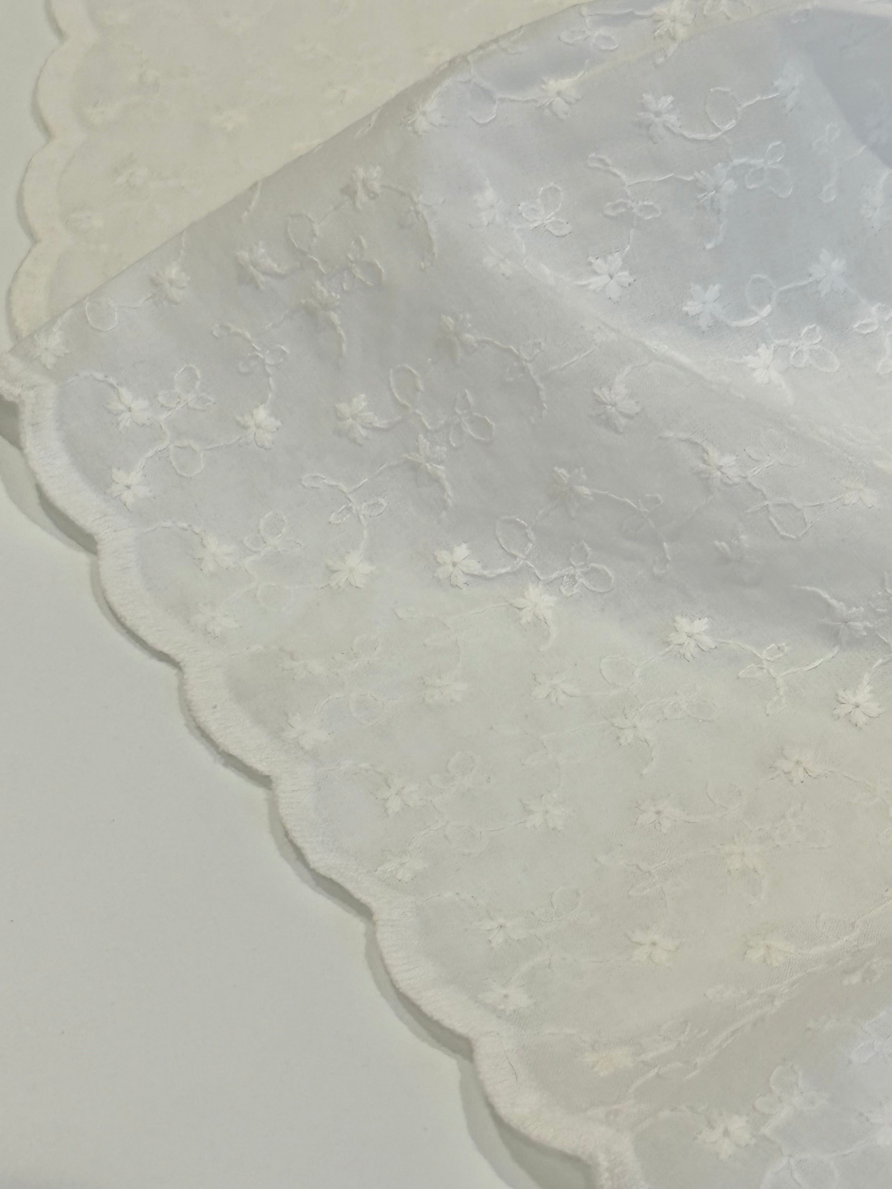 Ivory Embroidered Cotton