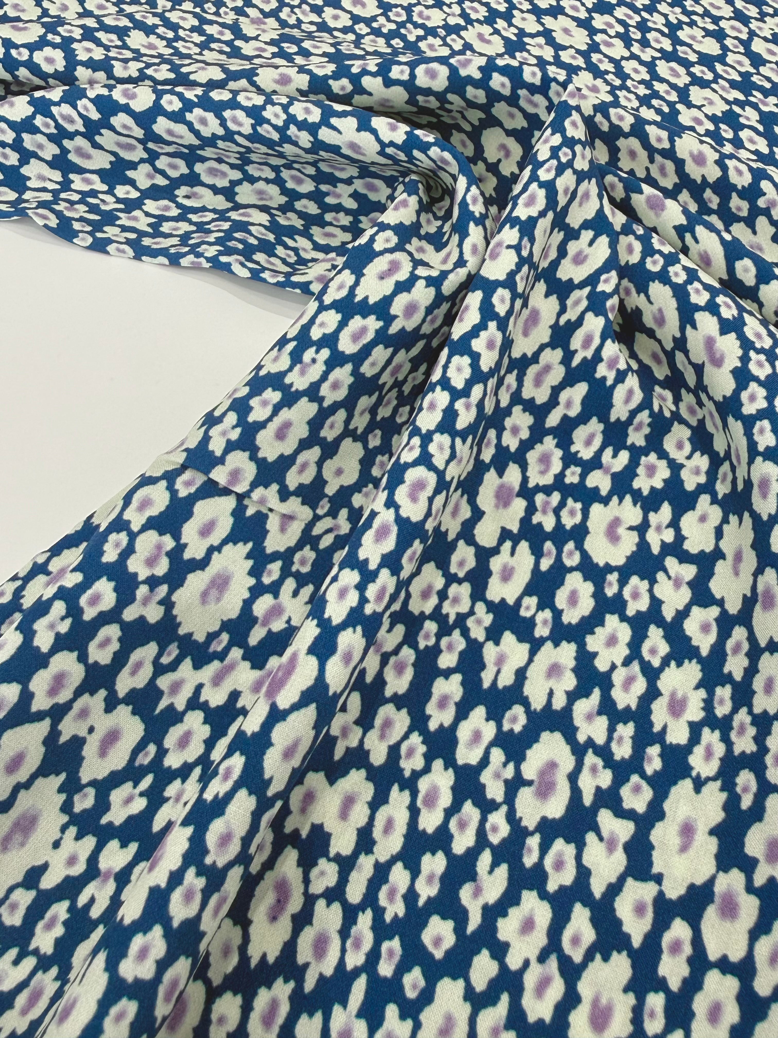Wild Blossom Lyocell - Blue