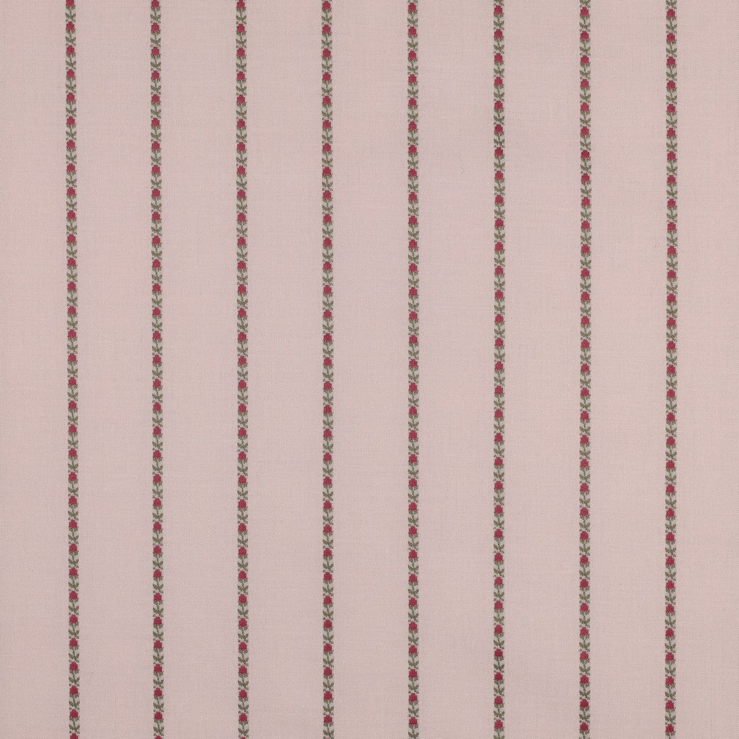 Pale Pink Jacquard Flower Stripe Cotton