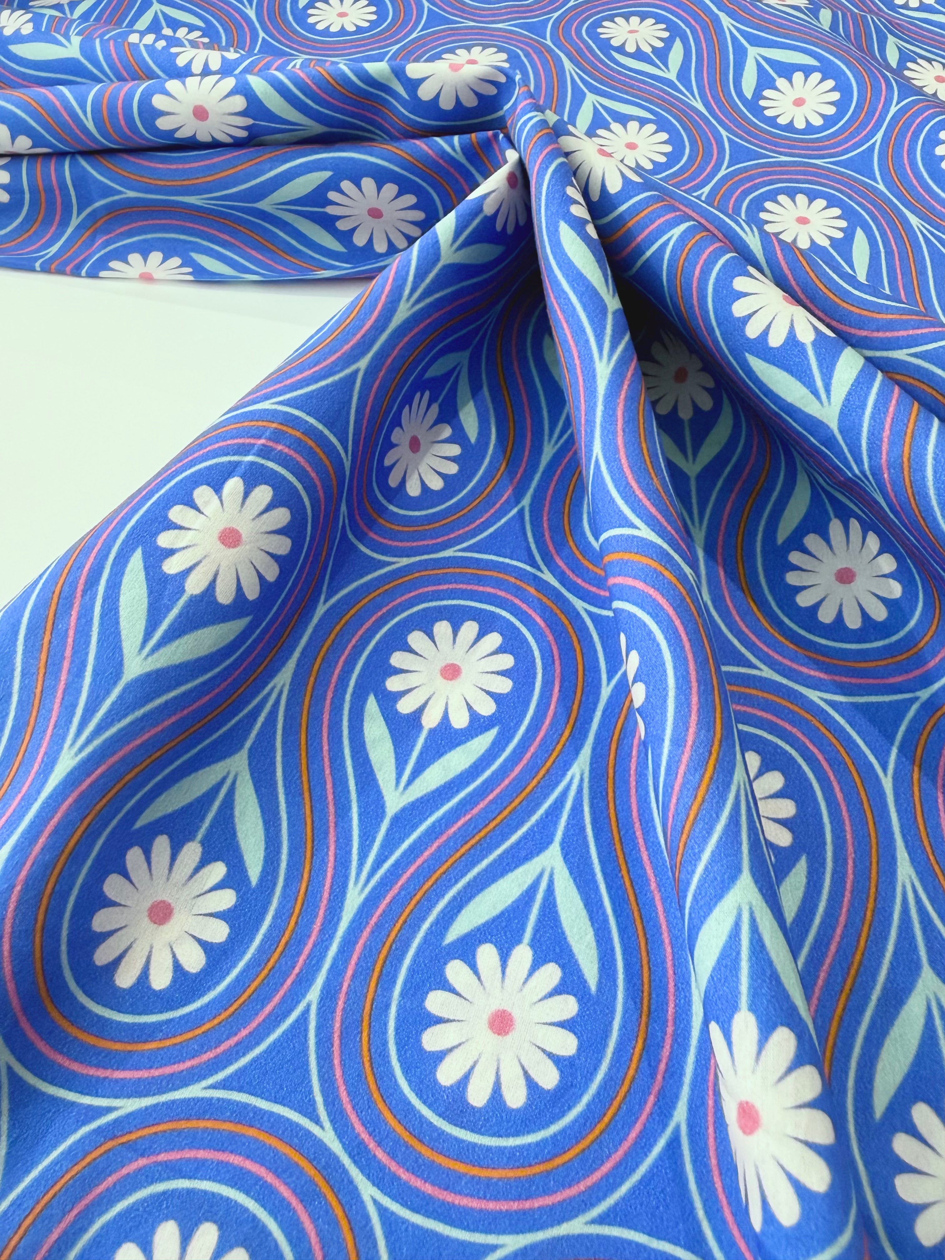 Peacock Daisy EXCLUSIVE - PURE 100% Organic Cotton By Lady McElroy