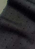 Flock Spot Stretch Indigo Denim