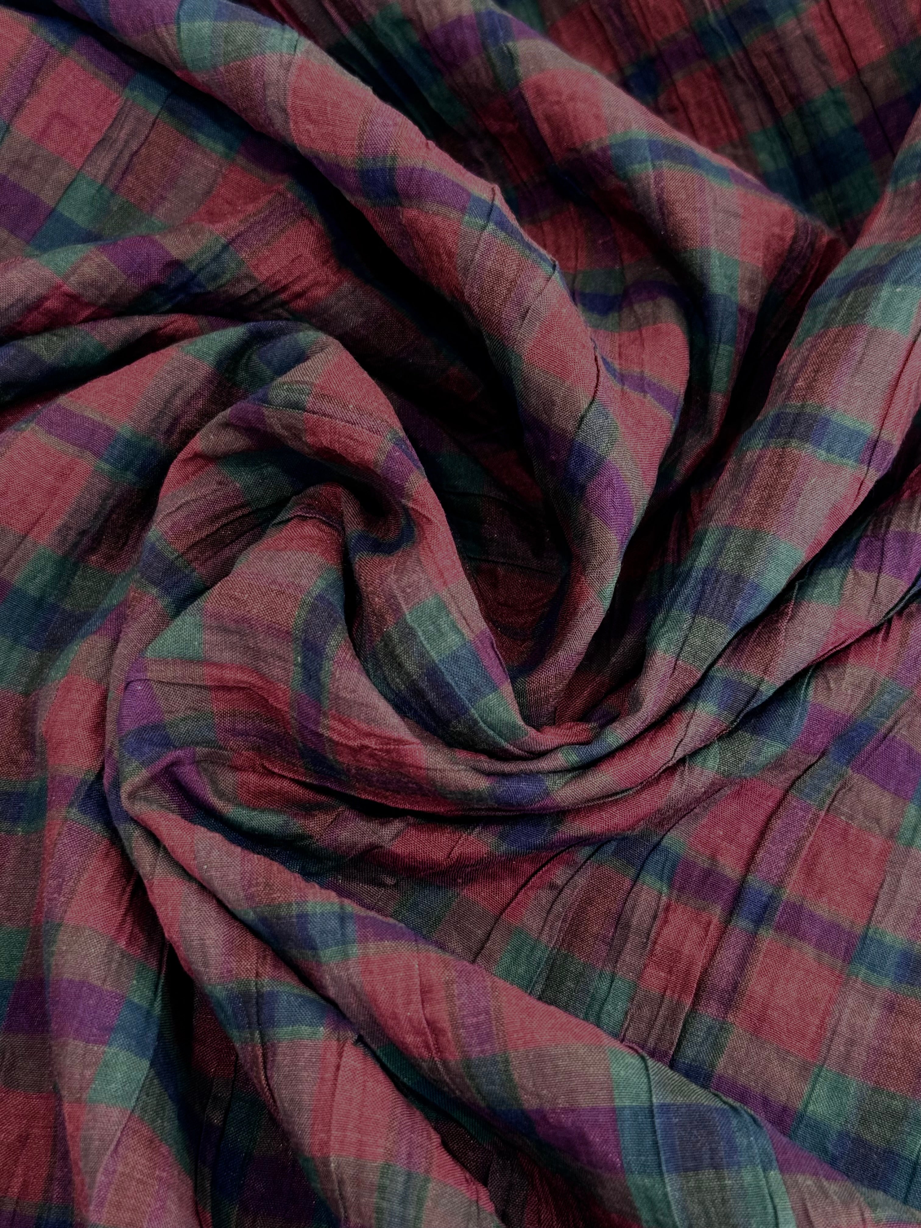 Shot Effect Crinkle Tartan
