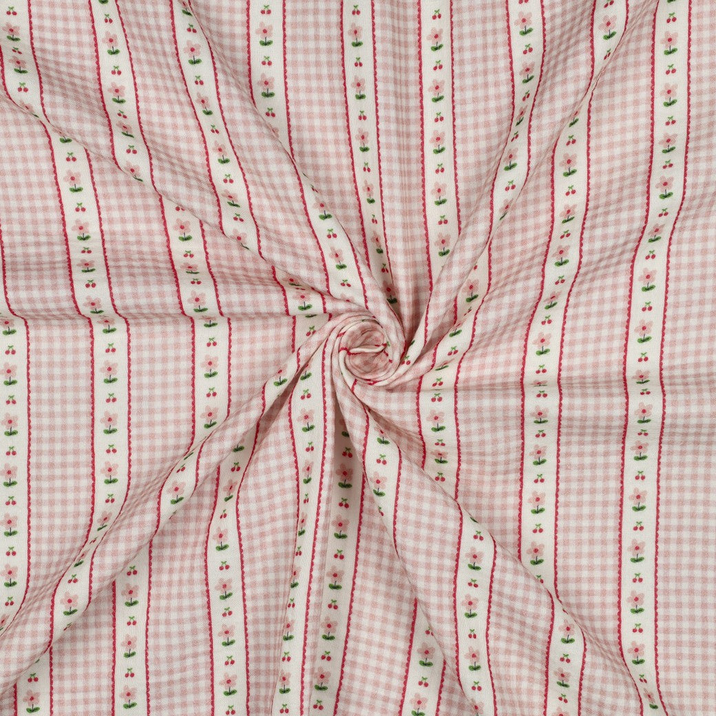 Lillia Gingham Stripe Double Gauze