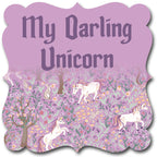 My Darling Unicorn - Tossed Pink Unicorn HG2275-22 By Karissa Schulten For Henry Glass