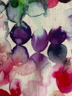 Watercolour Burst Viscose Linen Blend