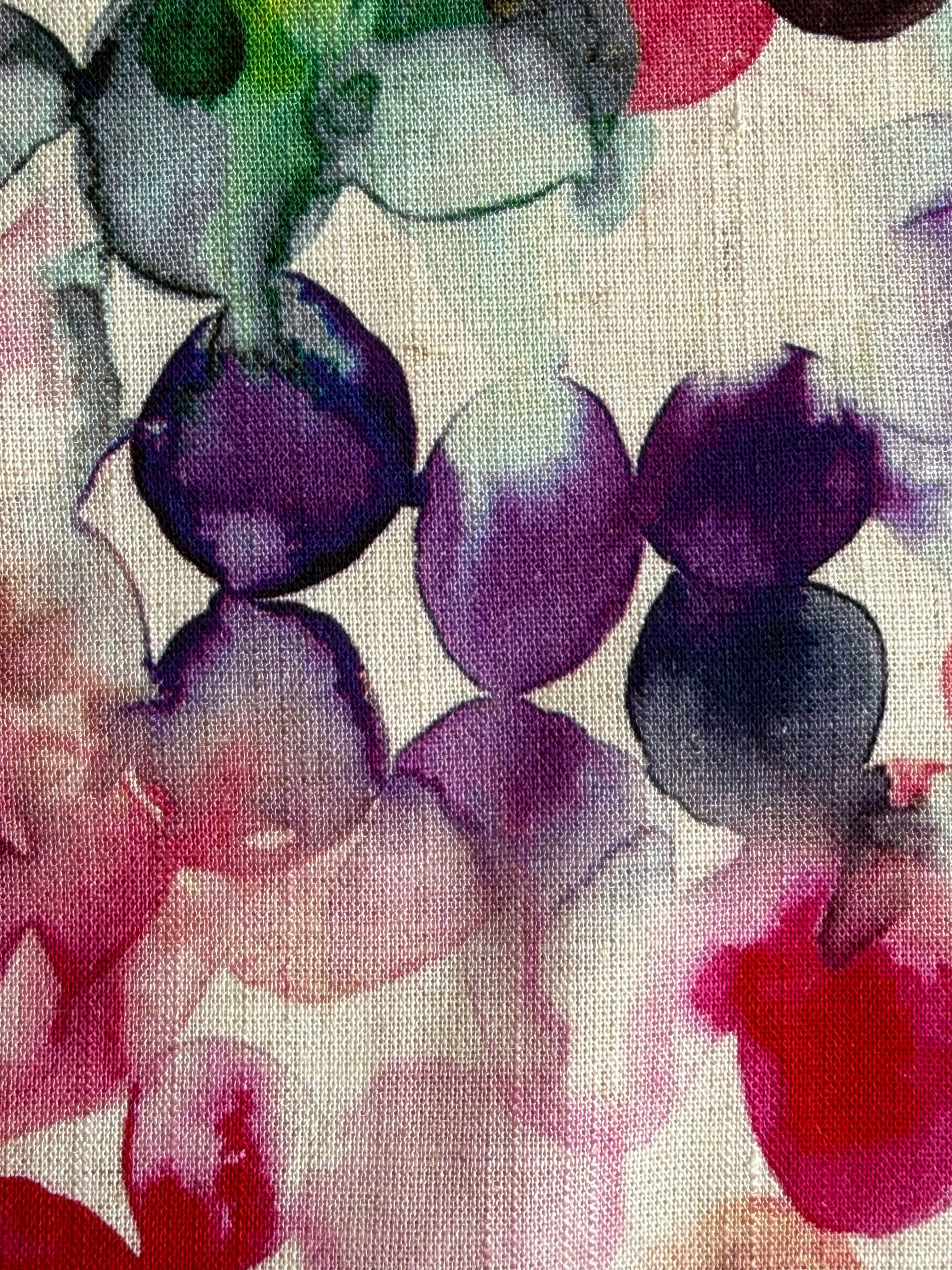 Watercolour Burst Viscose Linen Blend