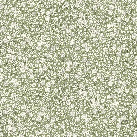 Petite Fleur By Makower UK - Blossom Green - 182-G Fat Quarter