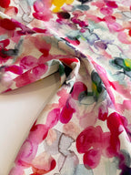 Watercolour Burst Viscose Linen Blend