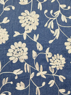 Embroidered Floral Cotton Chambray