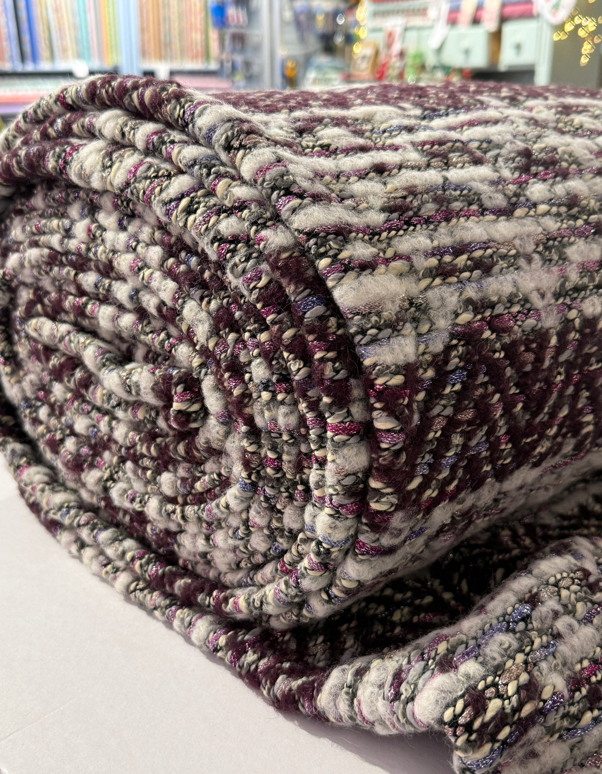 Damson Bouclé Tweed – Deadstock