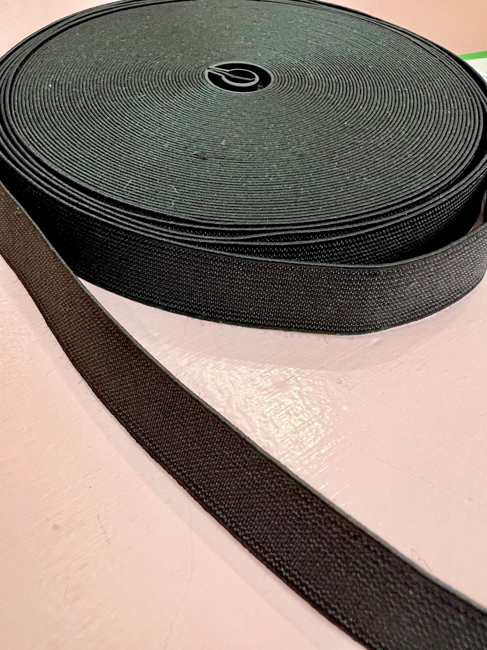 Black Woven Elastic 1.9 cm Wide