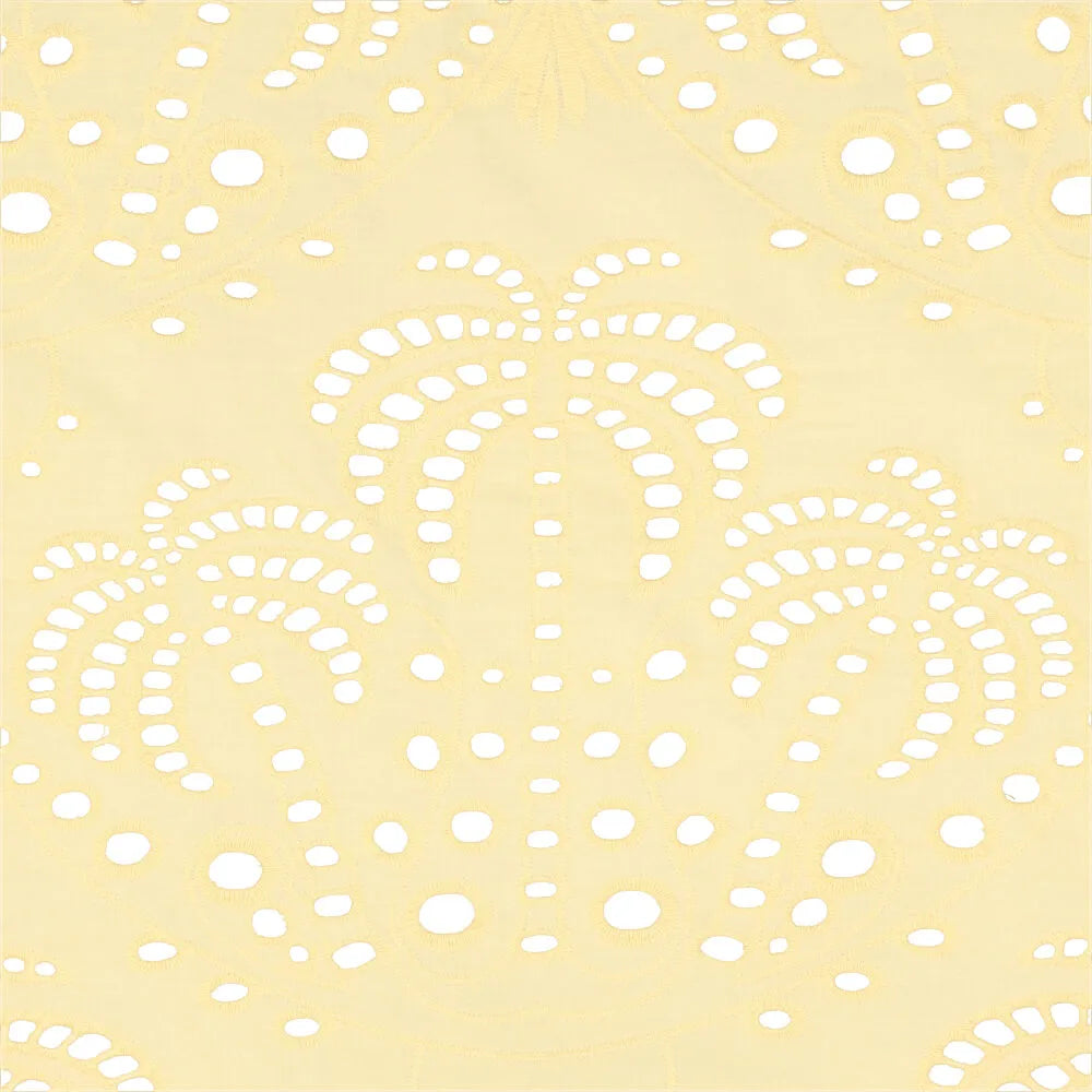 Sunshine Palm Broderie Anglaise Cotton Lawn