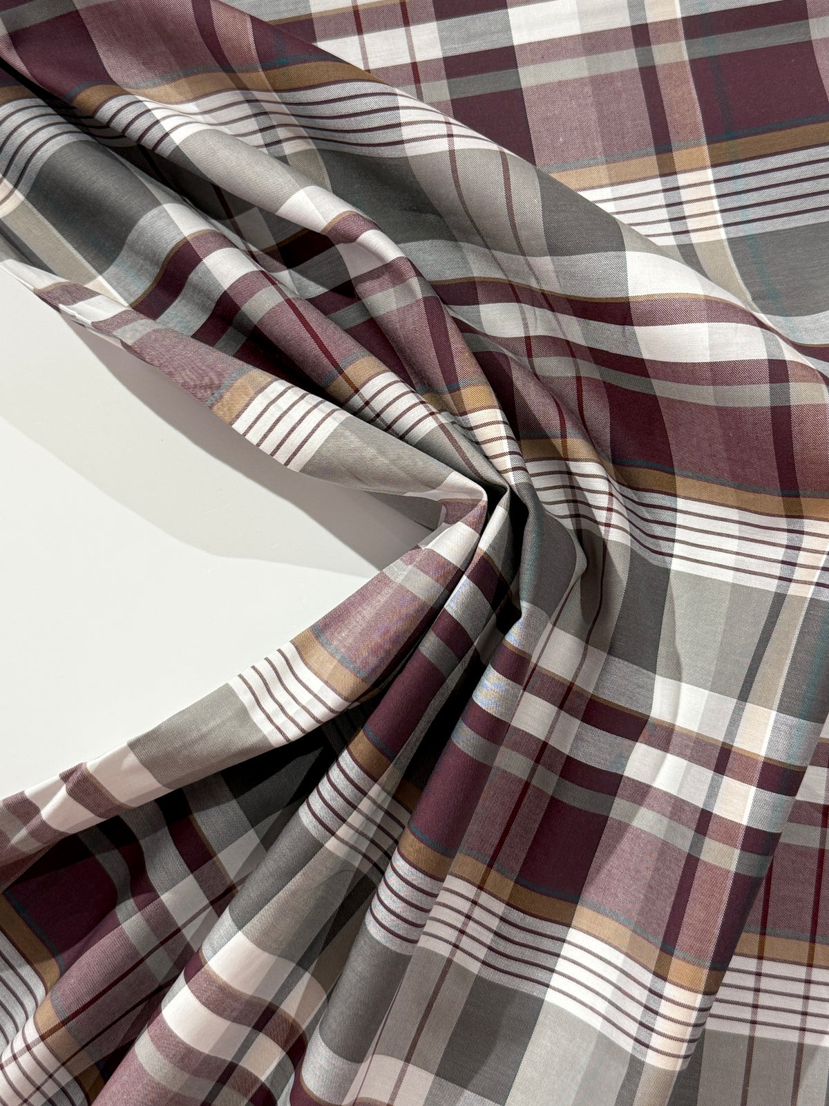 Berry Tartan Check Cotton