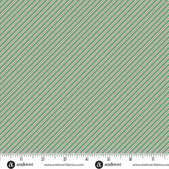 The Nutcracker - Candy Stripe Green MU-227-G - By Makower UK