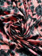 Shadow Floral Peach Storrie Sateen by Lady McElroy