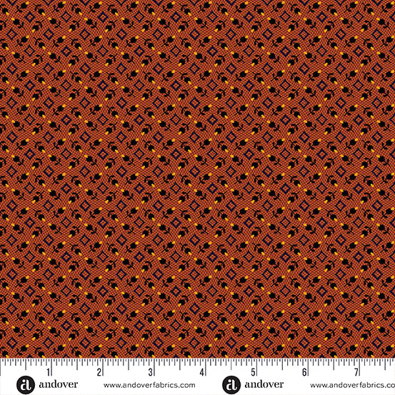 Nightfall - Bud Diamond Orange A-10207-O By Andover Fabrics
