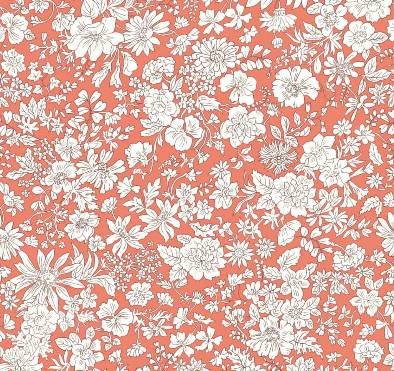 Emily Belle Lasenby Cotton Individual Fat Quarter By Liberty Fabrics - Paprika (Jewel Tones) 01666433 A