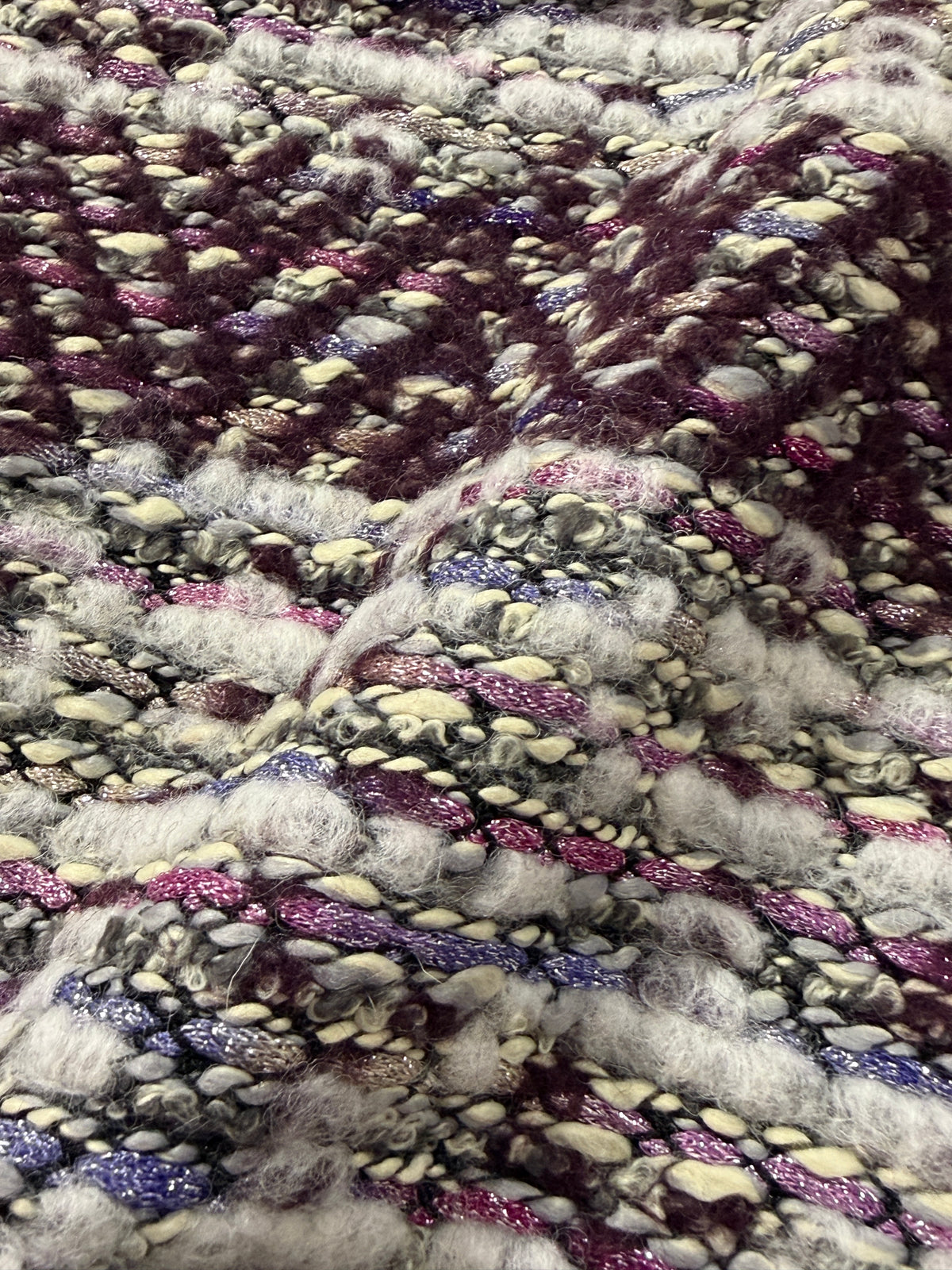Damson Bouclé Tweed – Deadstock