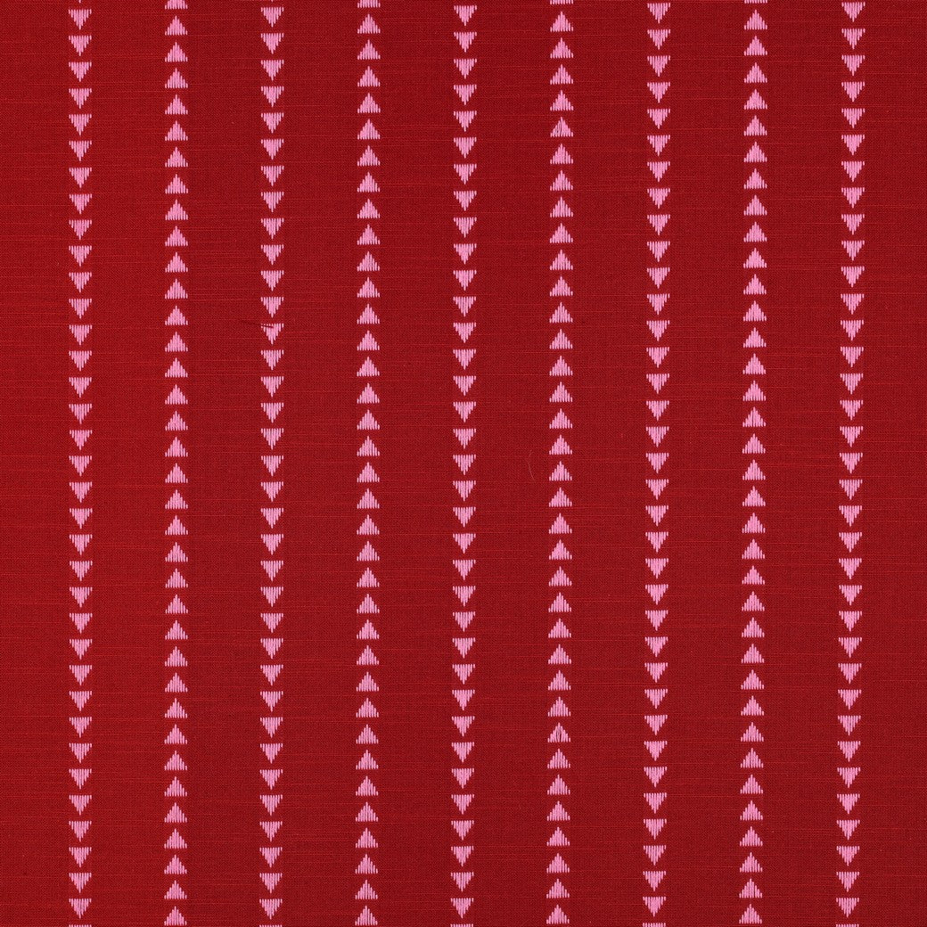 Red Triangle Stripe Yarn Dyed Cotton