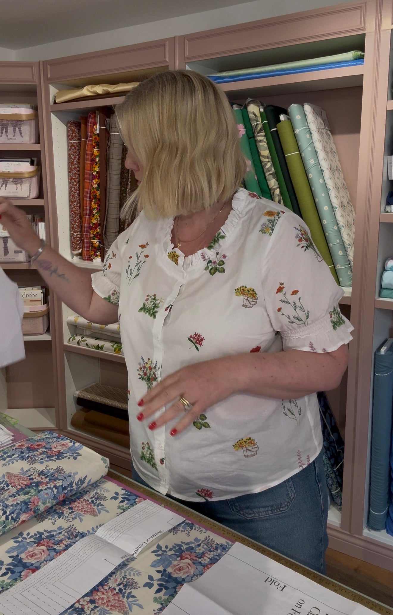 Embroidered Wildflower Cotton Voile