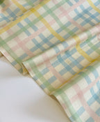 Pastel Checks Linen Viscose Blend