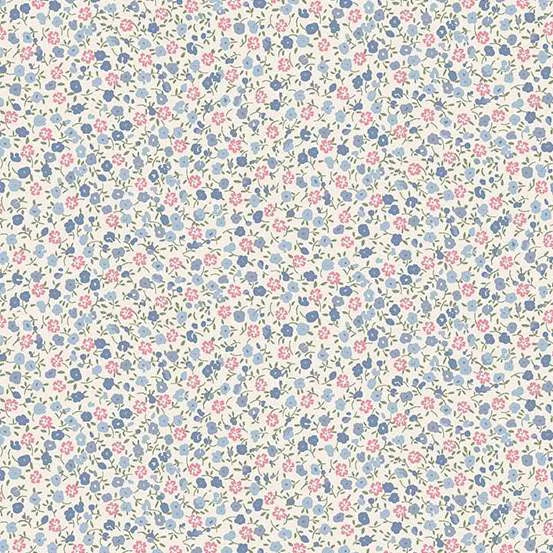 Petite Fleur By Makower UK - Ditzy Pale Blue -185-B Fat Quarter
