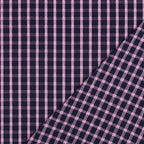 Navy Chevron Check Yarn Dyed Cotton