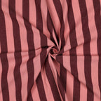 Aubergine Cotton Yarn Dyed Stripes