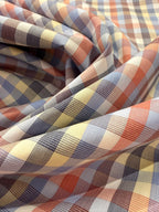 Ex Designer Deadstock Check Mate Supima Cotton 80cm Remnant