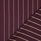 Burgundy Jacquard Flower Stripe Cotton