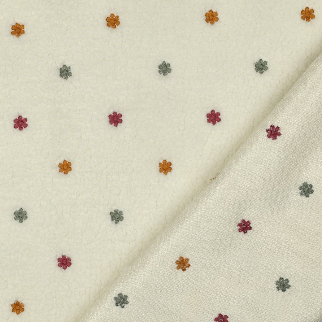 Autumn Meadow Embroidered Sherpa Teddy