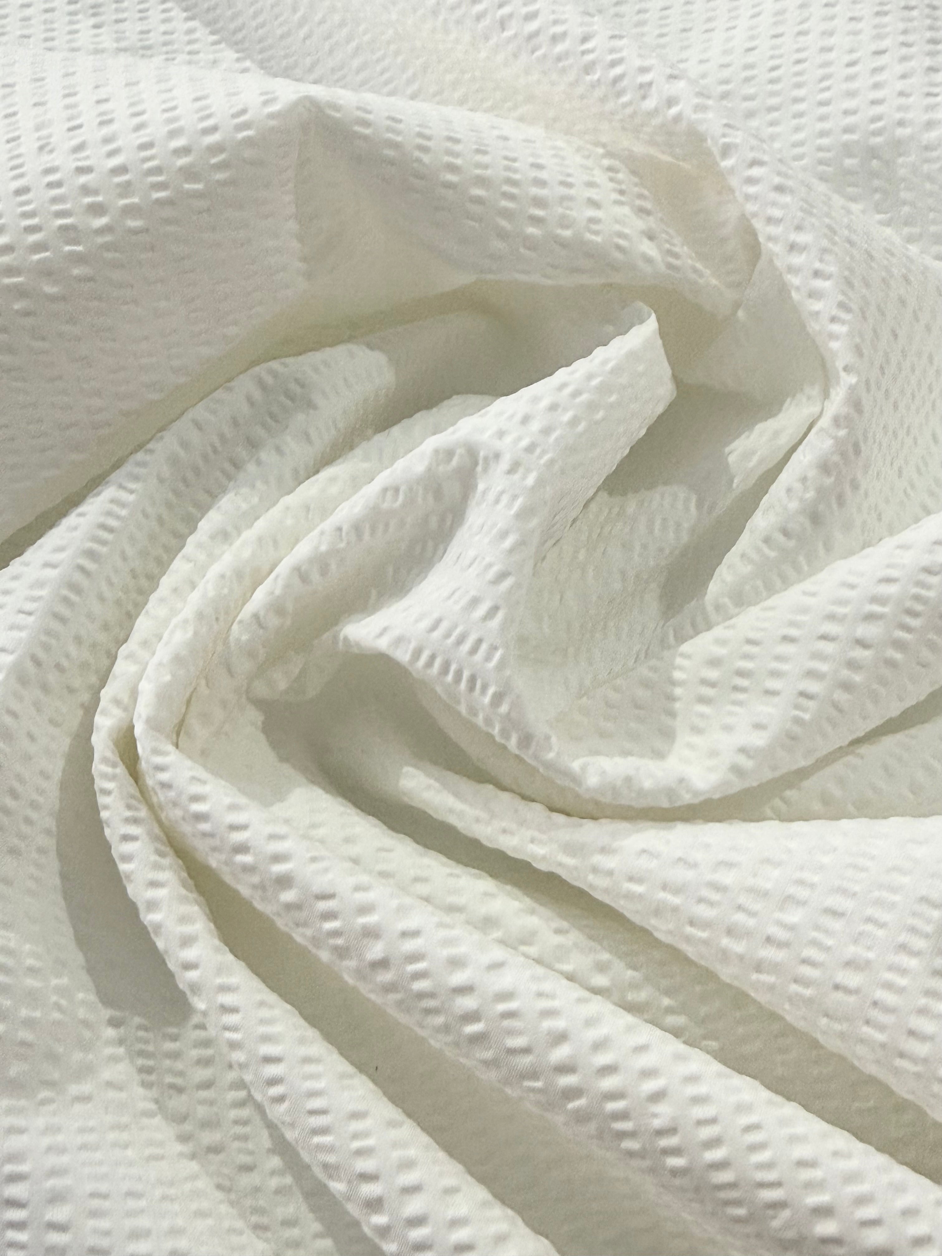 White Cotton Seersucker