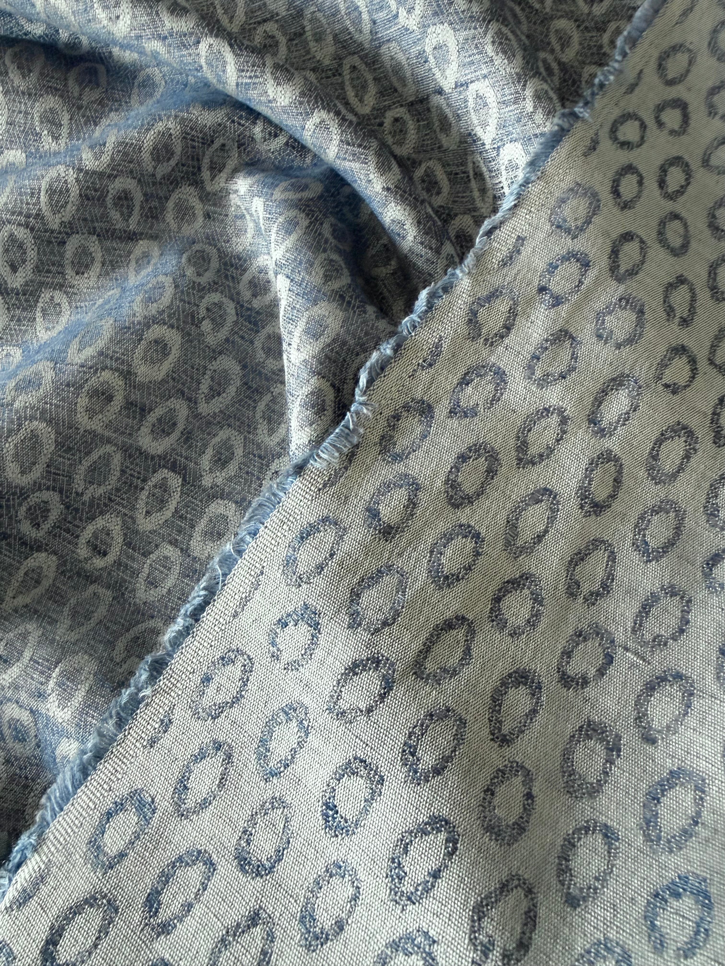 Ex Hobbs Deadstock Spotted Jacquard Denim