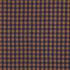 Brown & Navy Gingham Check Cotton Double Gauze