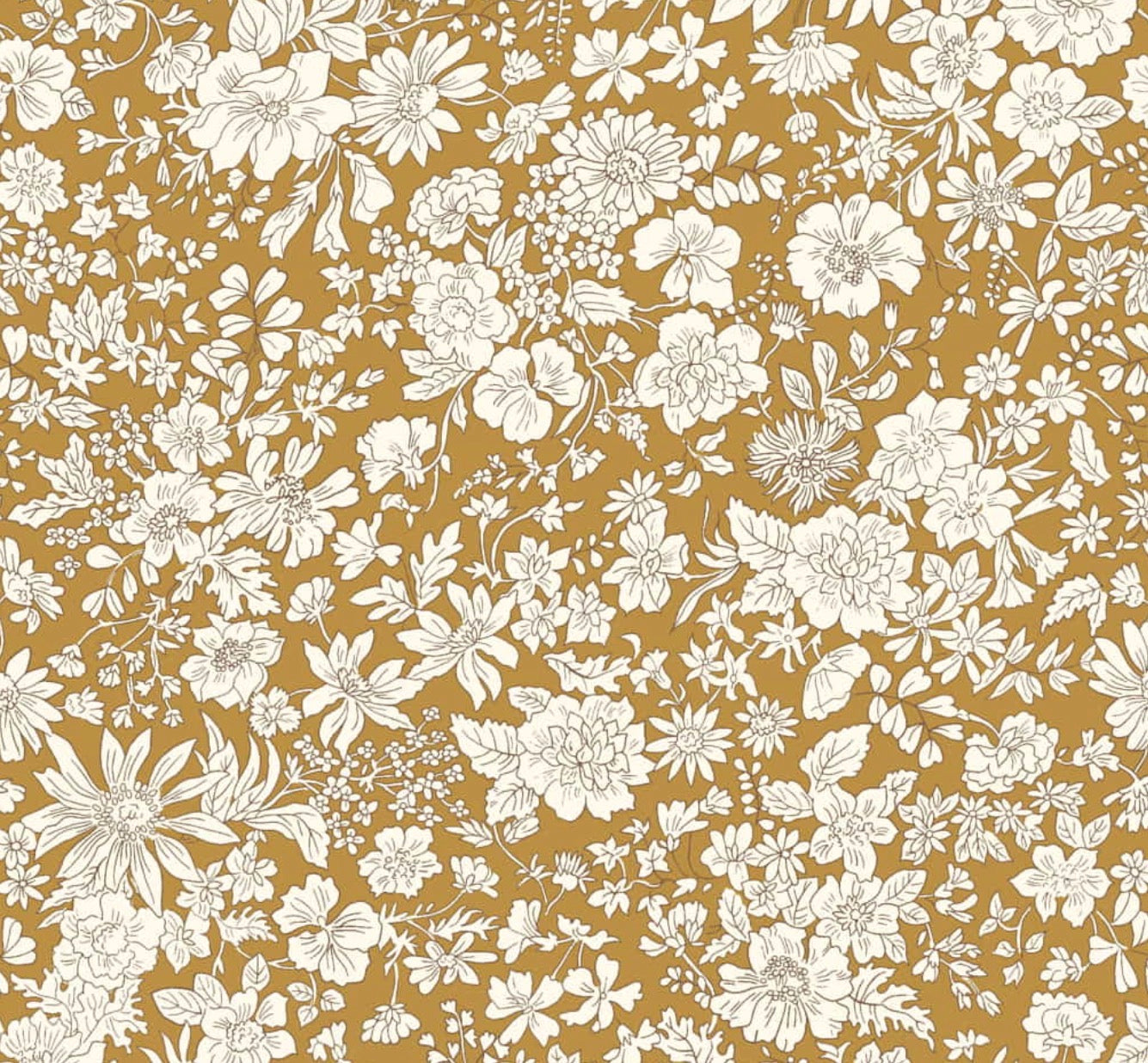 Emily Belle Lasenby Cotton Individual Fat Quarter By Liberty Fabrics - Golden Ochre (Jewel Tones) 01666431 A