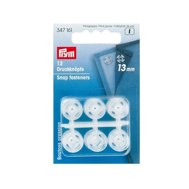 Prym 347161 Plastic Round Snap Fasteners 13mm