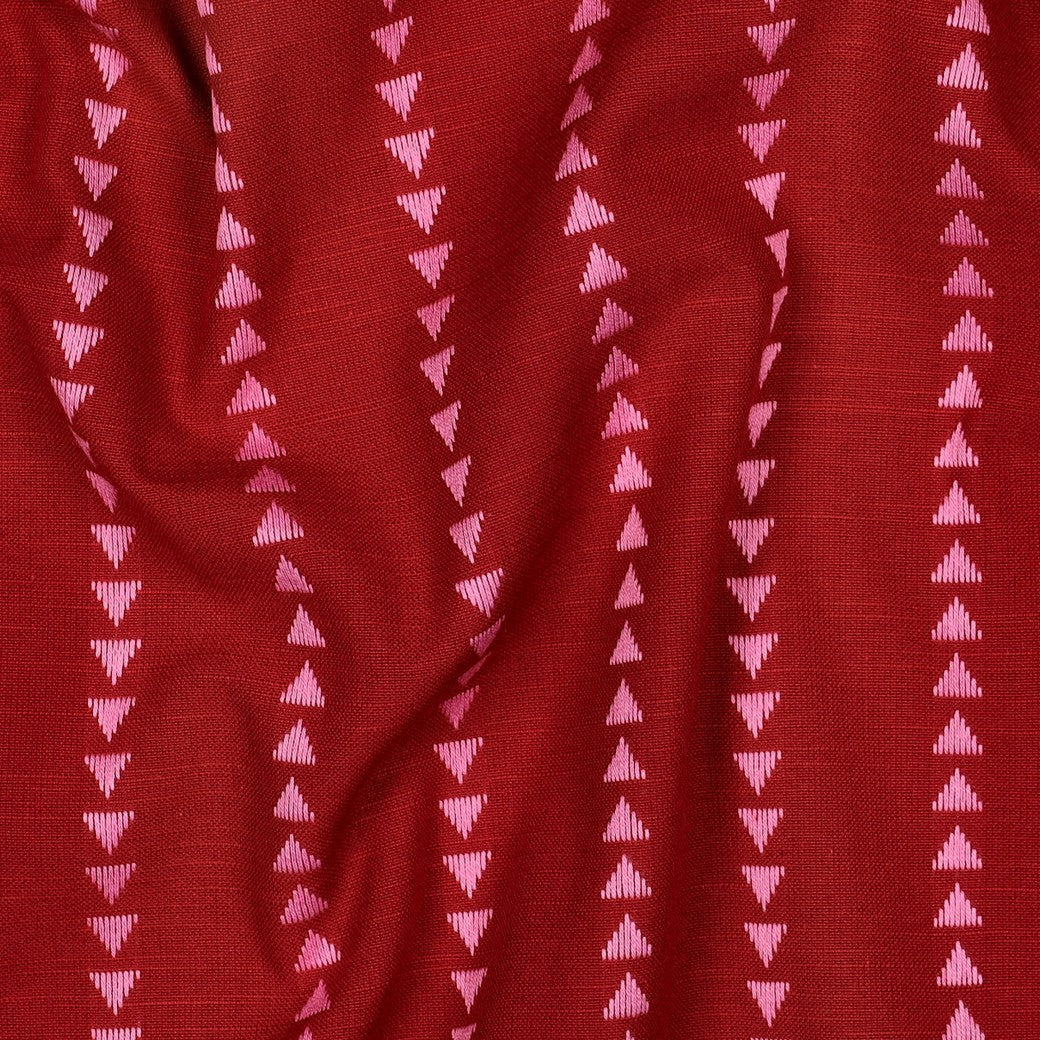 Red Triangle Stripe Yarn Dyed Cotton