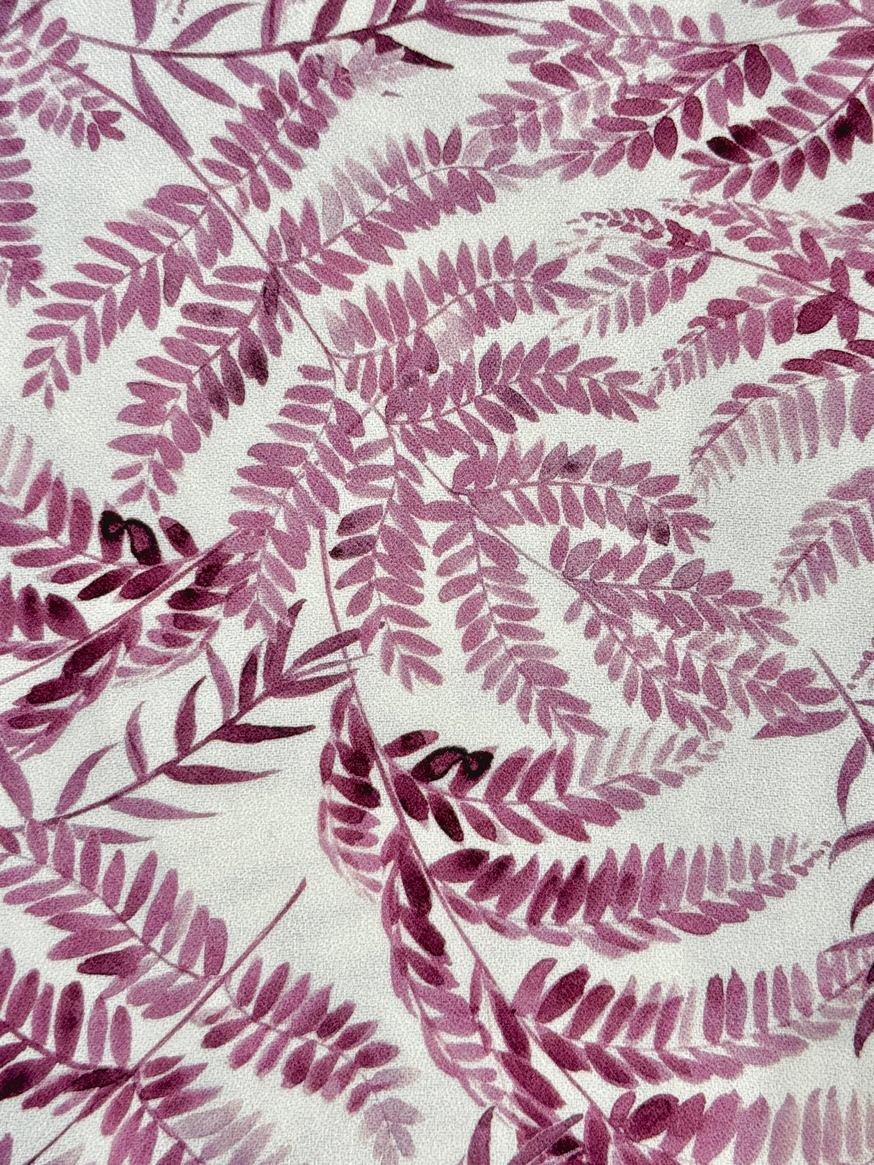 Wine Fern Viscose Crêpe