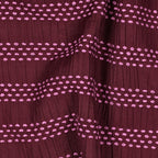 Stitched Stripe Cotton - Burgundy