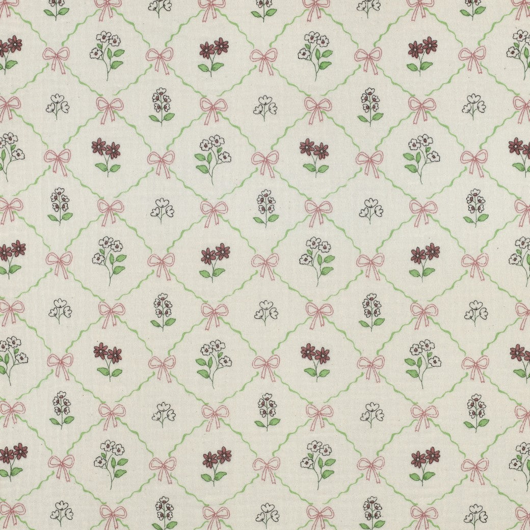 Bows & Blooms Cotton Double Gauze