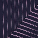 Navy Triangle Stripe Yarn Dyed Cotton