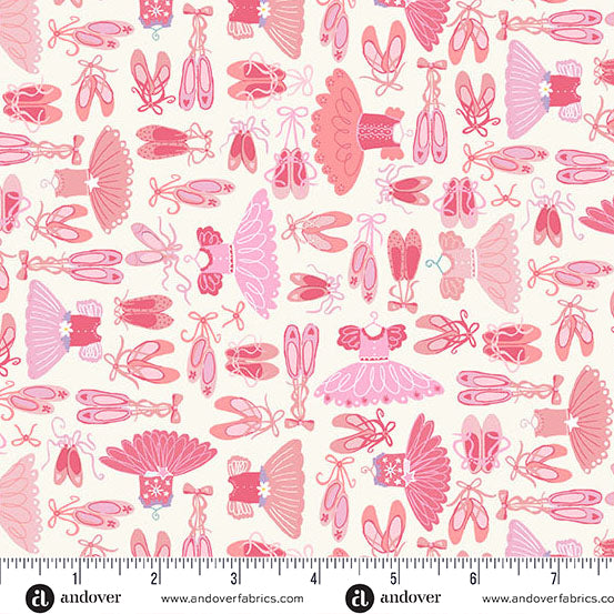 Dance Class Tutus Cream MU-244-Q By Makower UK