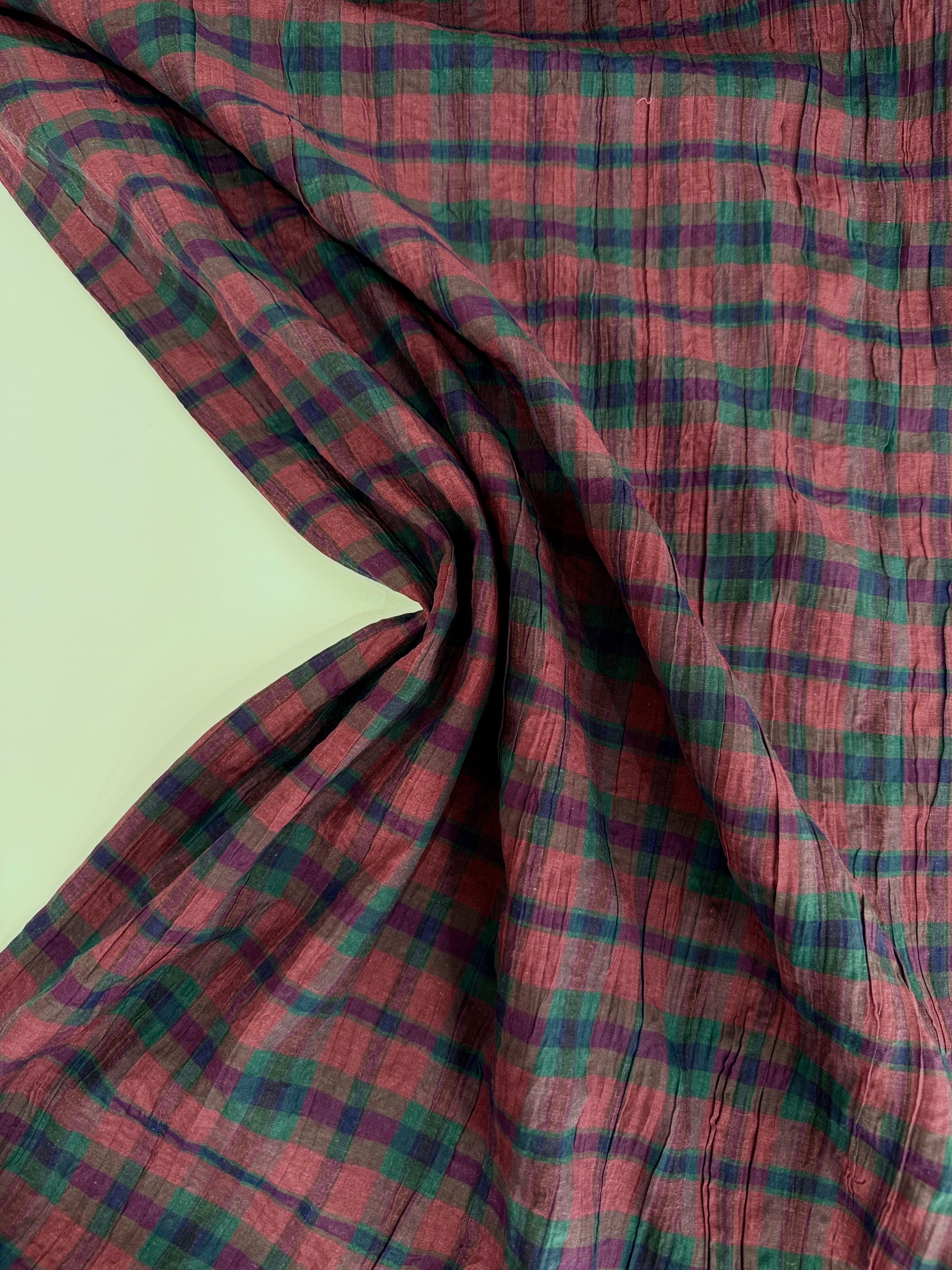 Shot Effect Crinkle Tartan