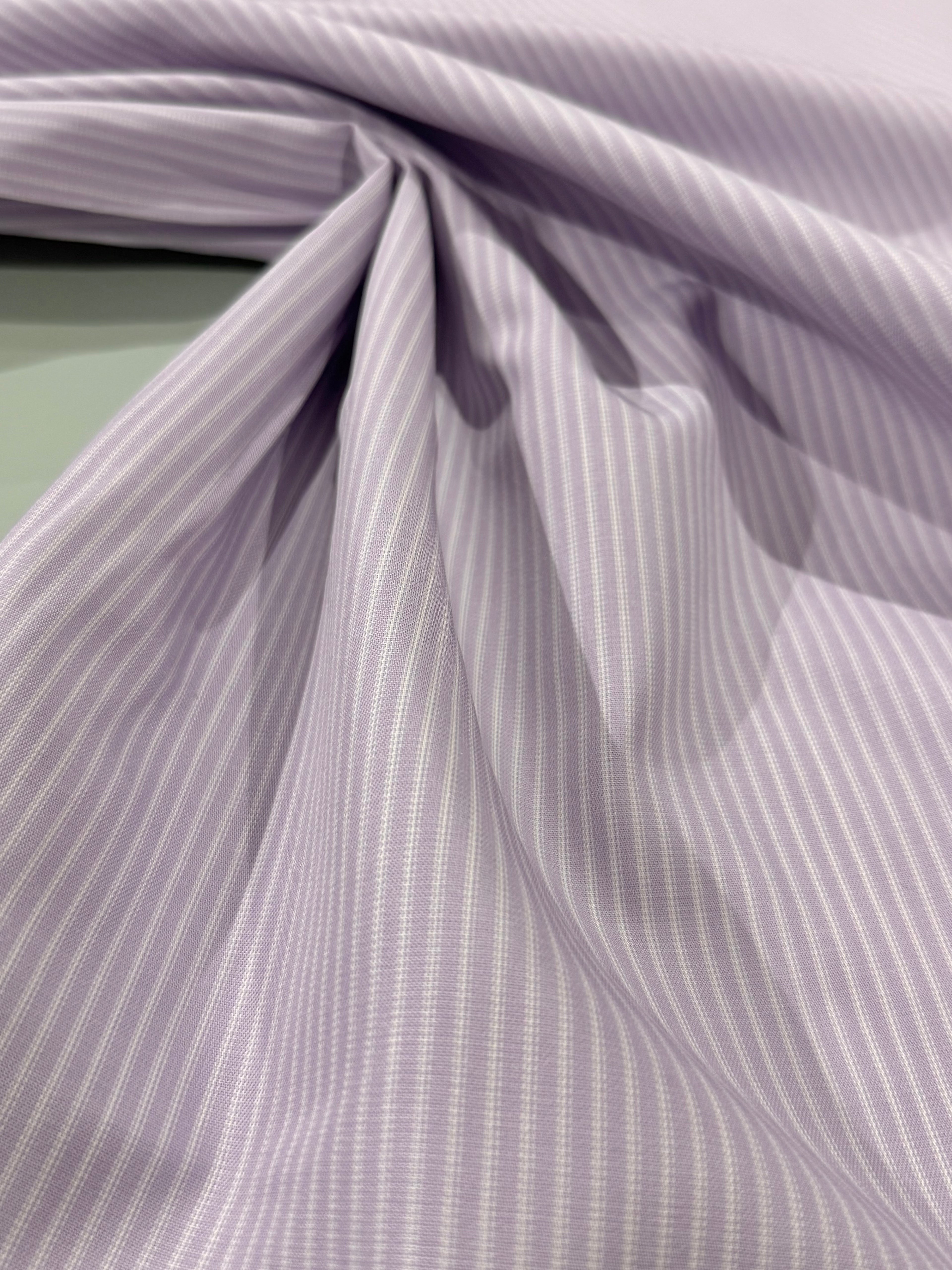Lilac Stripe Cotton TENCEL™ Blend