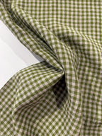 Homestead Gingham Laundered Linen - Kiwi Green - By Lady McElroy