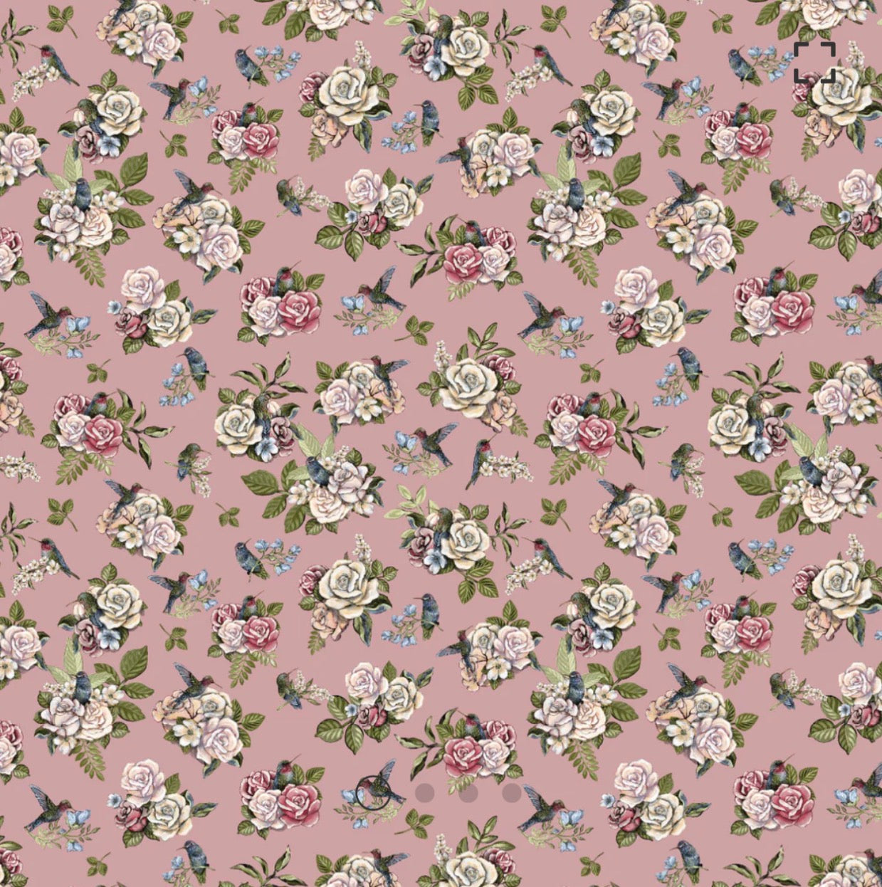 Camelot Fabrics - Tea And Poetry - Romantic Roses Individual Fat Quarter - 49240603