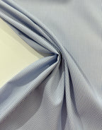 Ex Designer Deadstock Stripe Cotton - Pale Blue