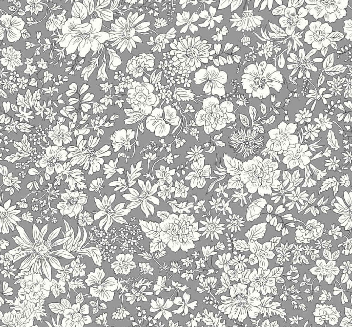 Emily Belle Lasenby Cotton Individual Fat Quarter By Liberty Fabrics - Shadow (Neutrals) 016666427 A