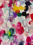 Watercolour Burst Viscose Linen Blend